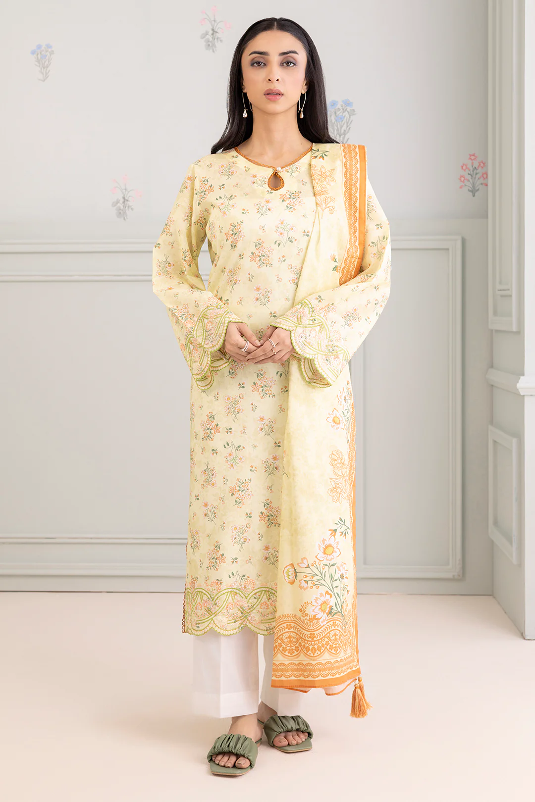 Embroidered Shirt Dupatta - 0486 - Image 2