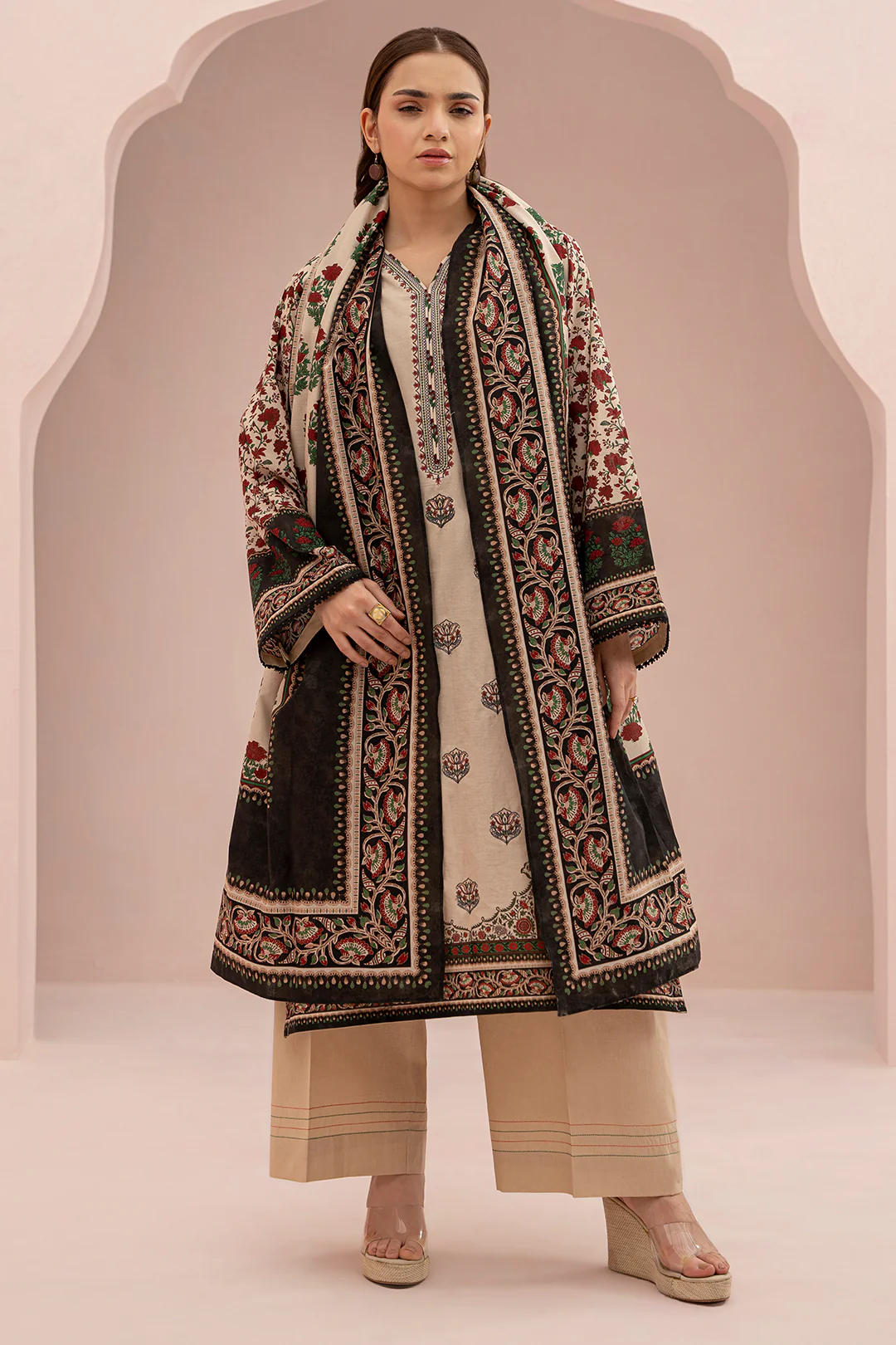 Embroidered Shirt Dupatta - 0489 - Image 3