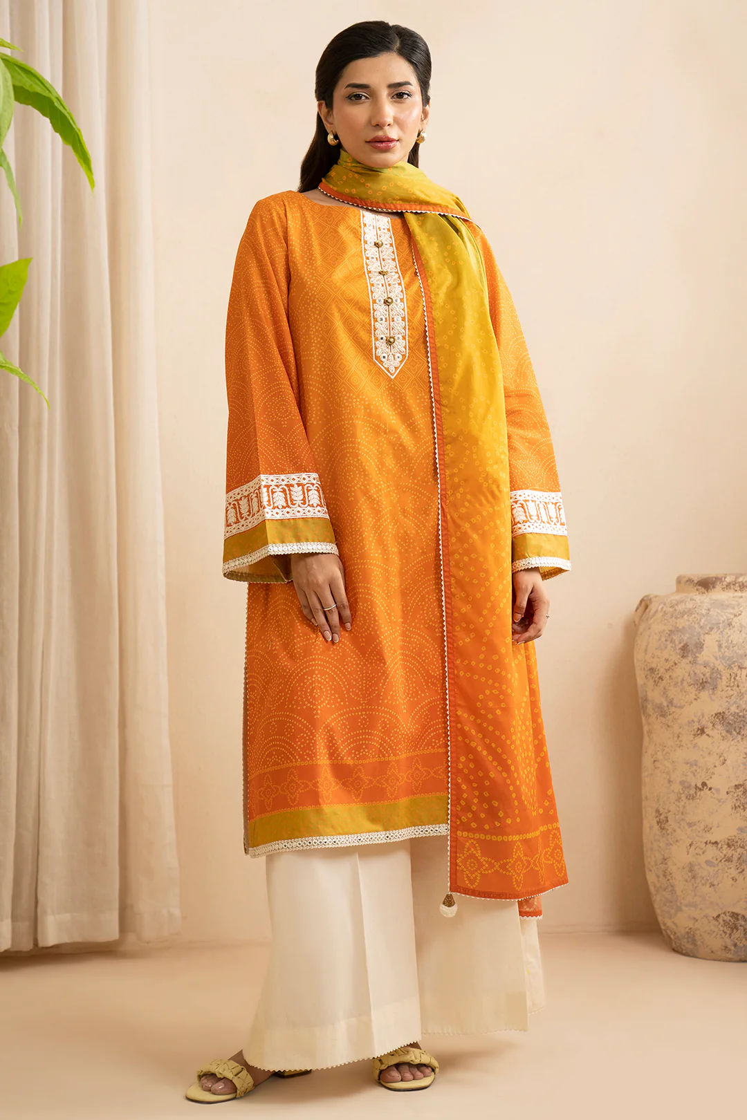Embroidered Shirt Dupatta - 0561 - Image 2
