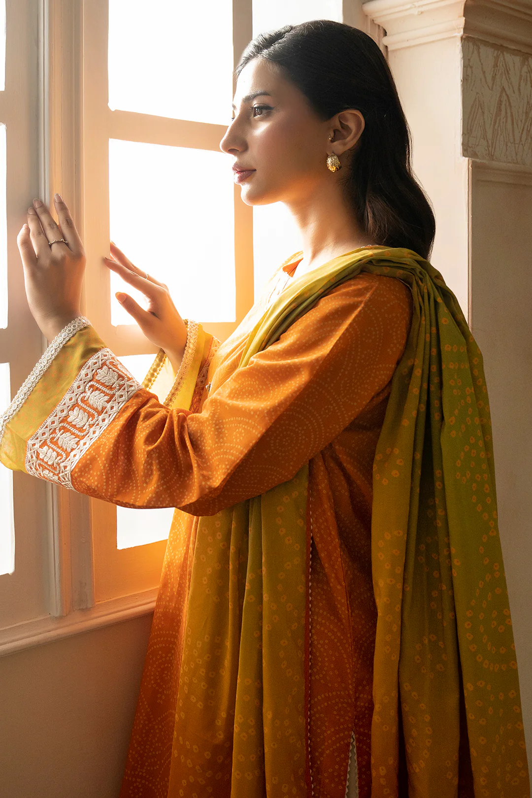 Embroidered Shirt Dupatta - 0561 - Image 5