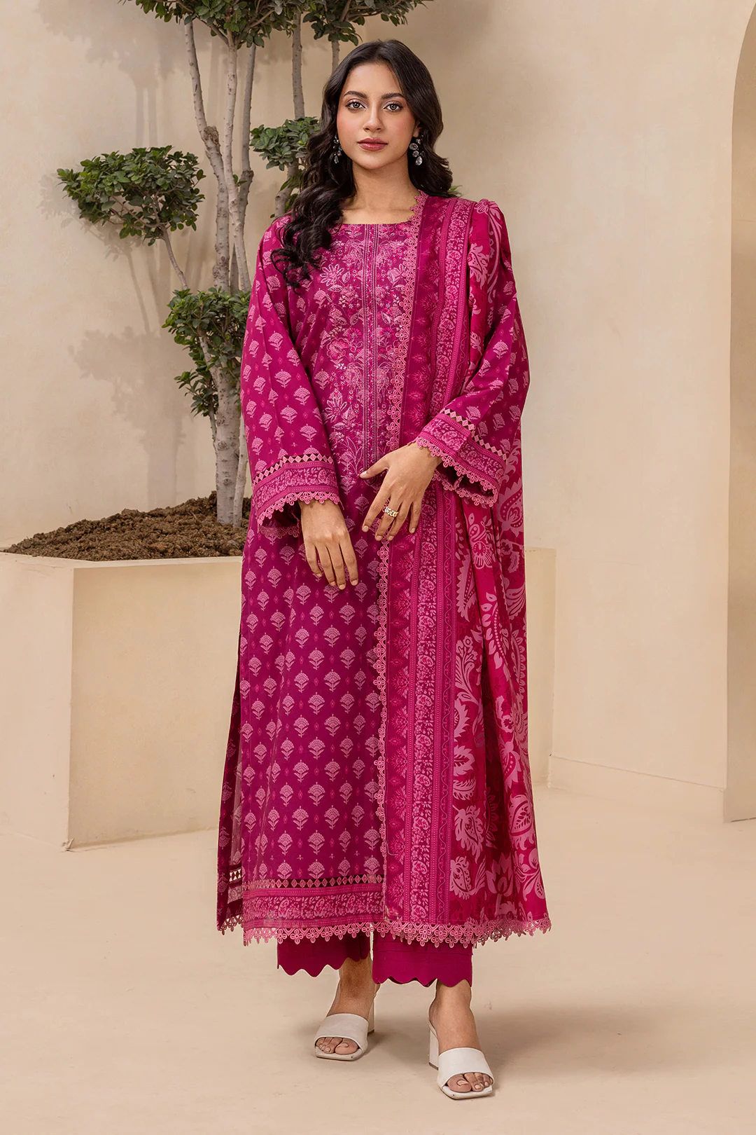 Embroidered Shirt Dupatta - 0407 - Image 5