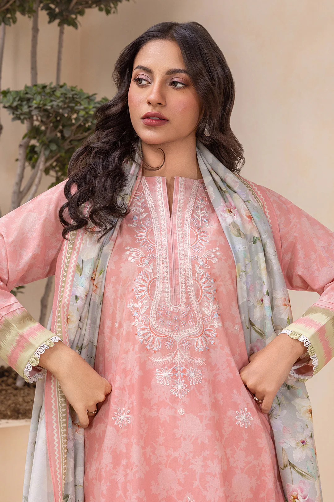 Embroidered Shirt Dupatta - 0411