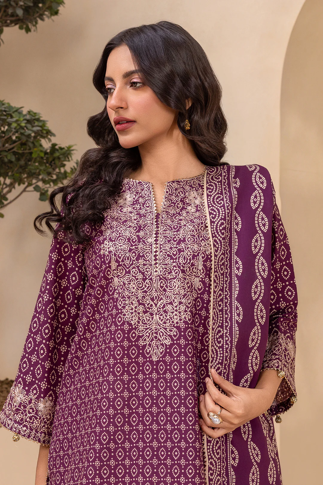 Embroidered Shirt Dupatta - 0670