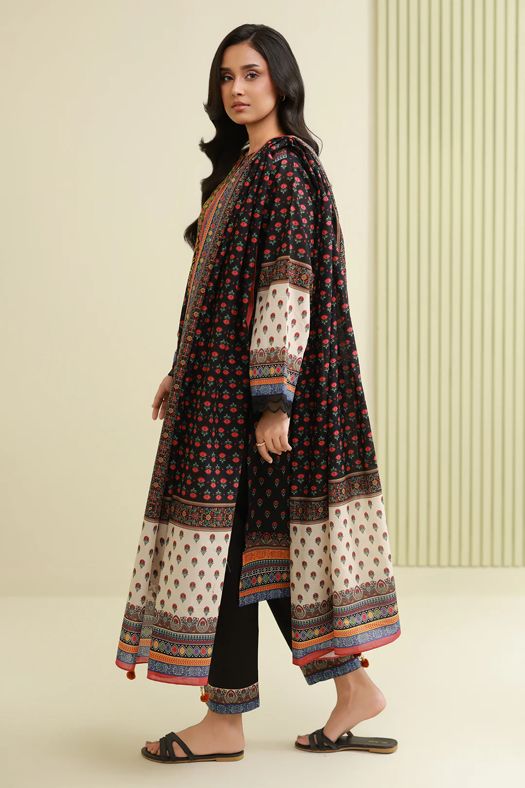 Embroidered Shirt Dupatta - 0808 - Image 6