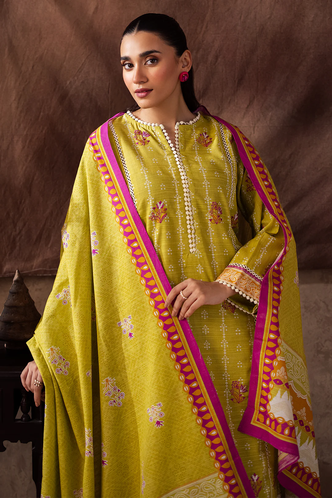 Embroidered Shirt Dupatta - 0174 - Image 5