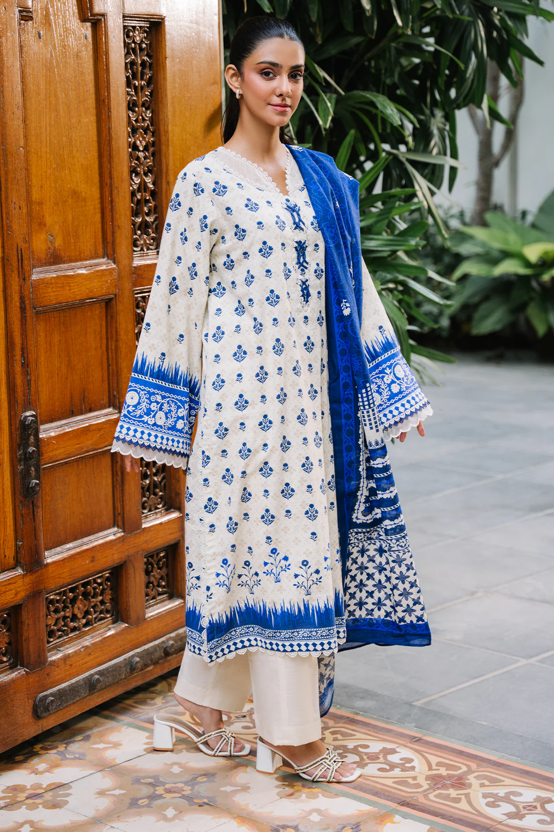 Embroidered Shirt Dupatta - 0265 - Image 2