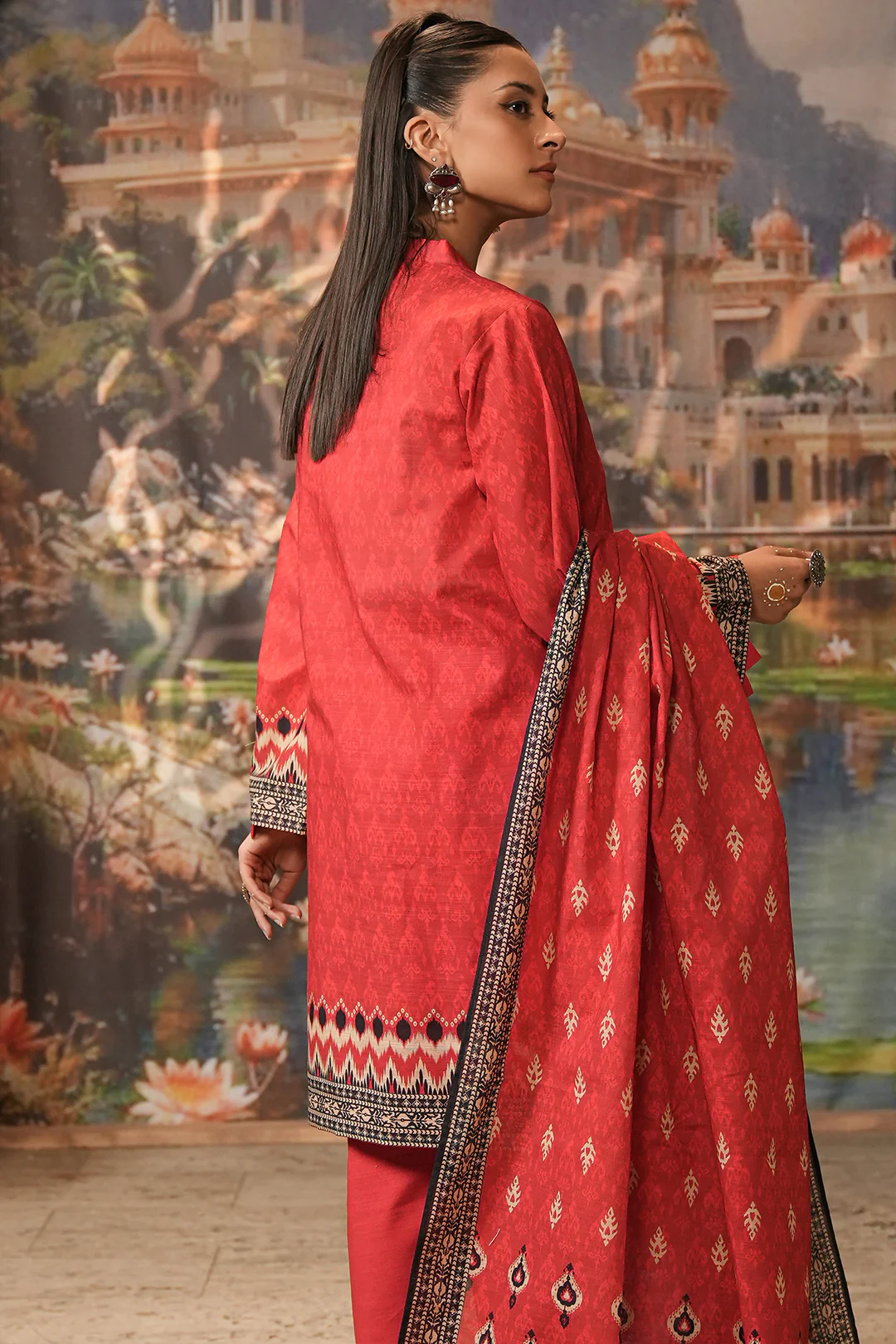 Embroidered Shirt Dupatta - 0436 - Image 6