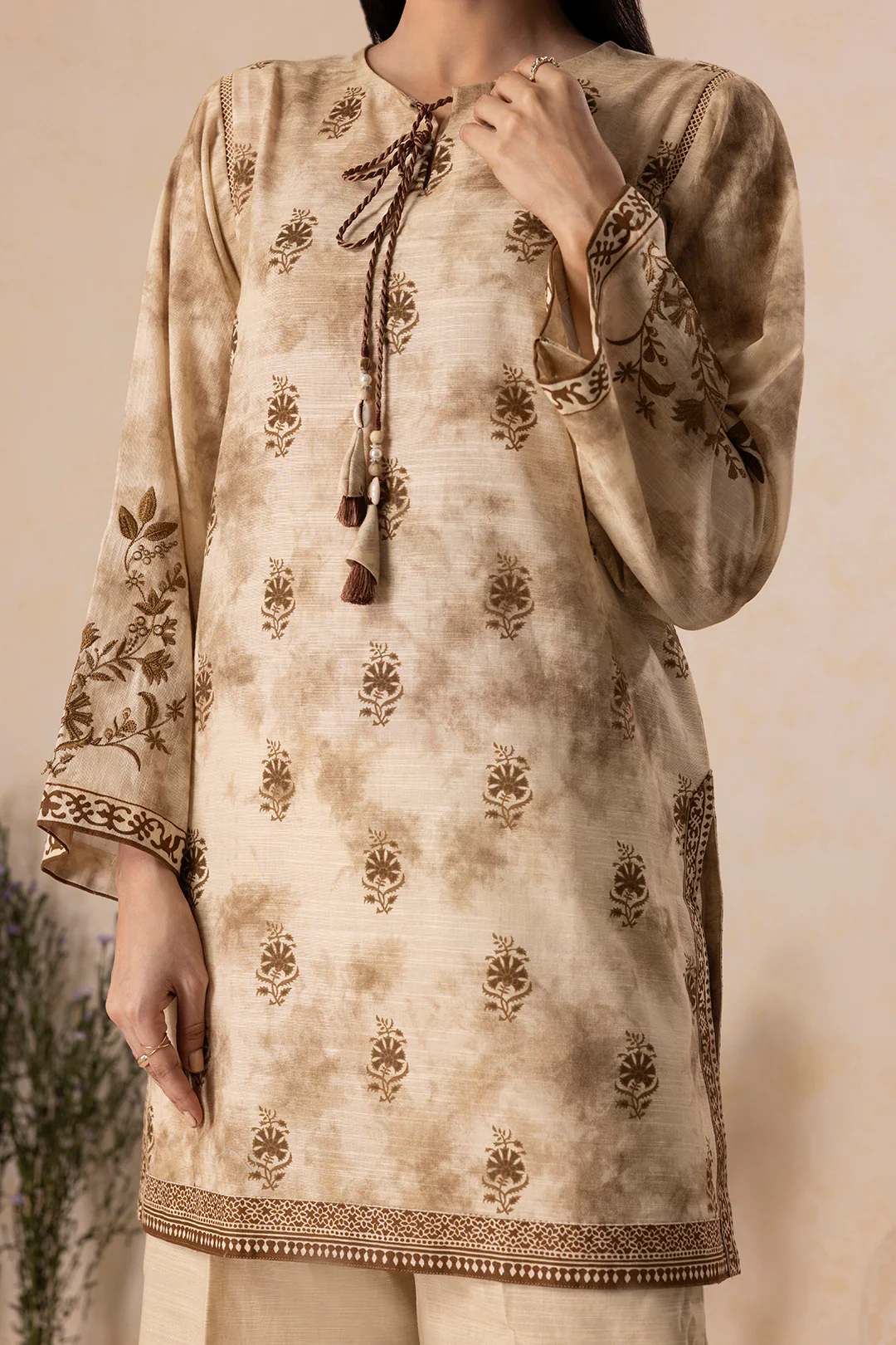 Embroidered Shirt Dupatta - 0128 - Image 5