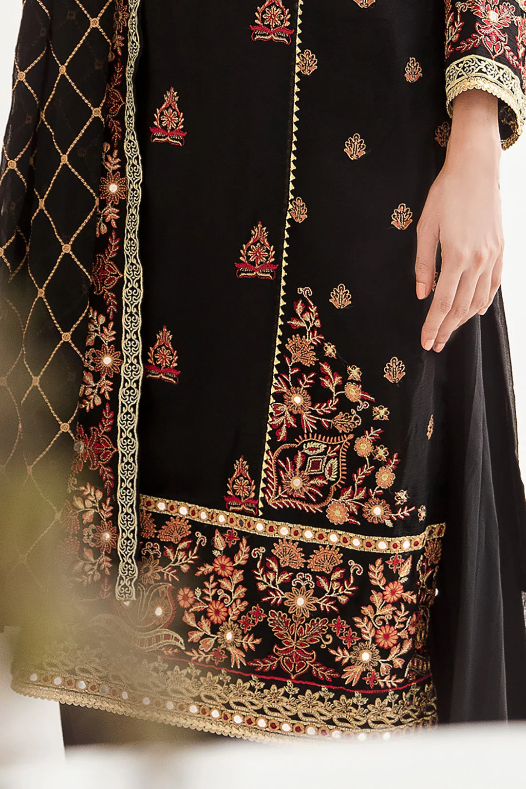 Embroidered Shirt Shalwar Dupatta - 0293 - Image 4