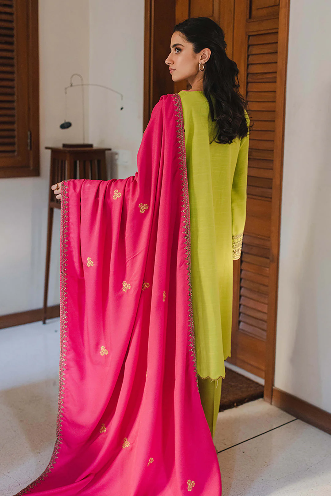 Embroidered Shirt Shalwar Dupatta - 0056 - Image 6