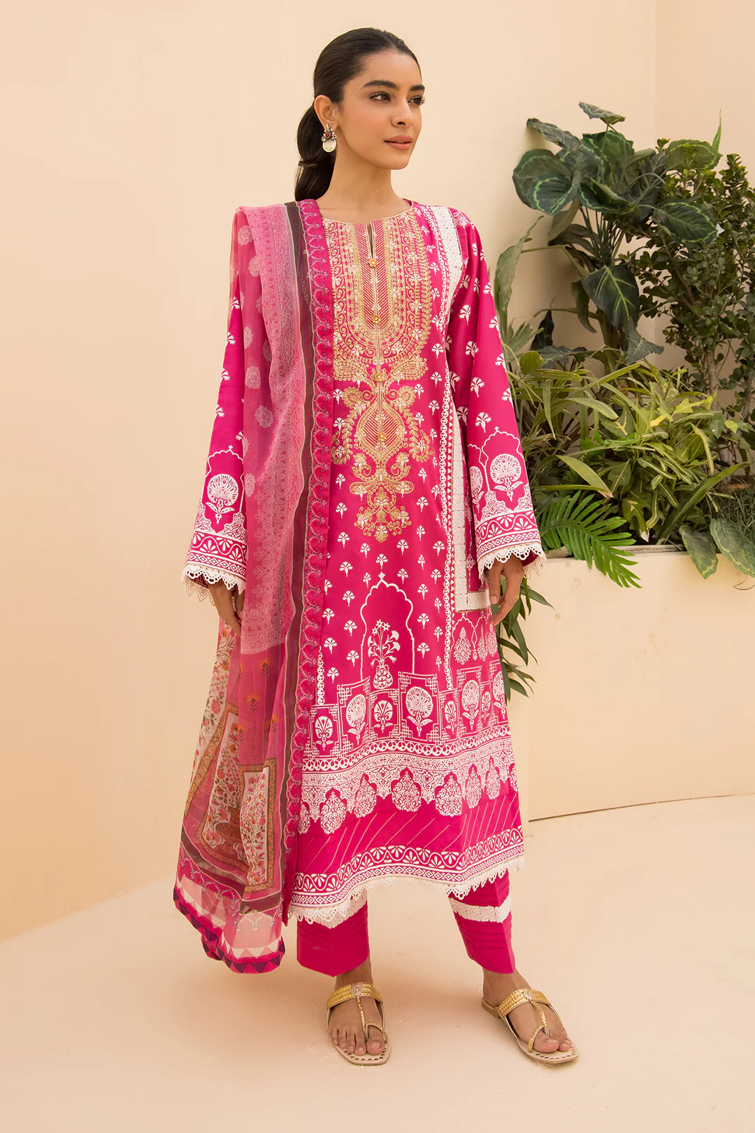 Embroidered Shirt Shalwar Dupatta - 0161 - Image 2
