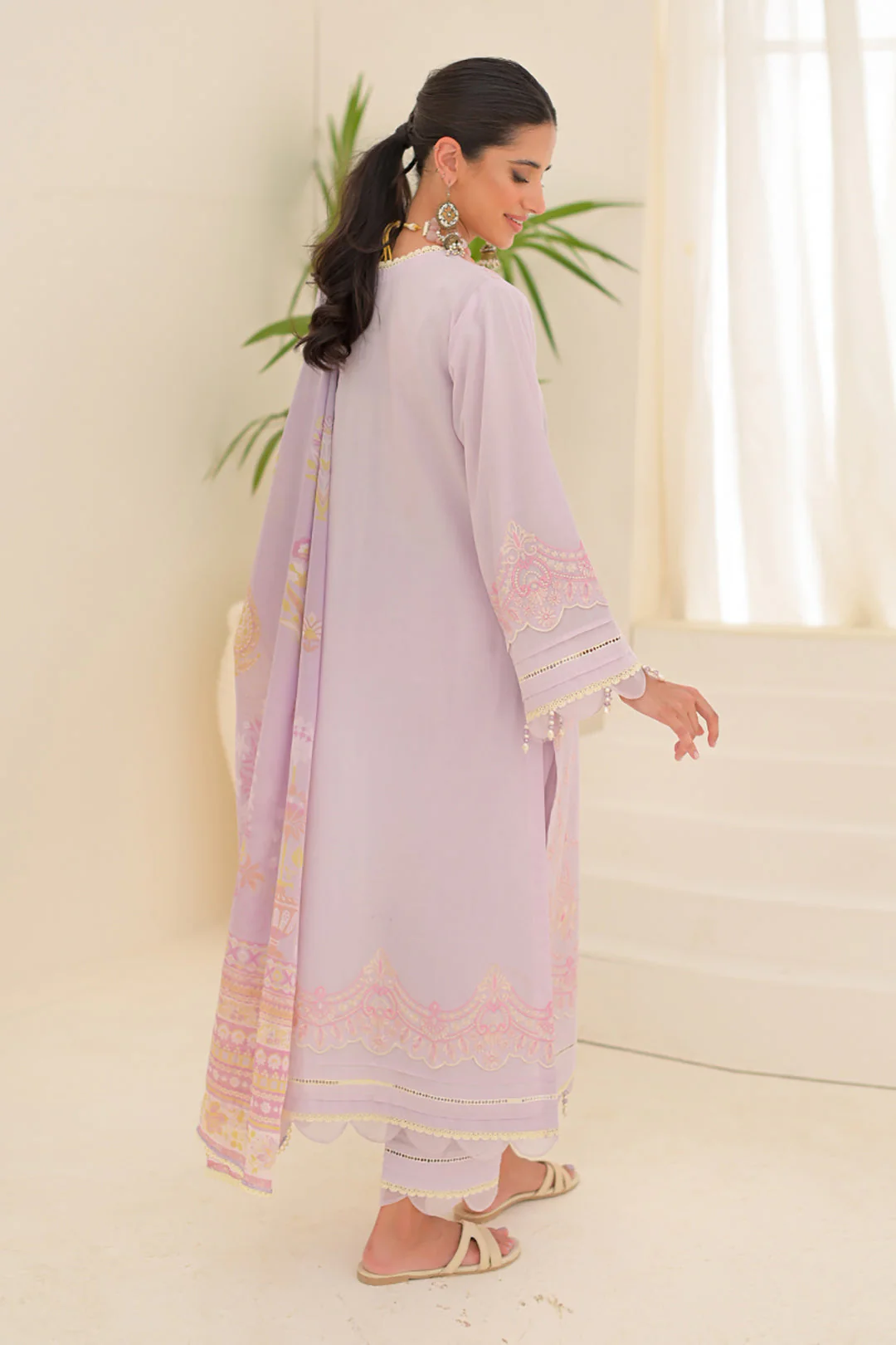 Embroidered Shirt Shalwar Dupatta - 0181 - Image 5