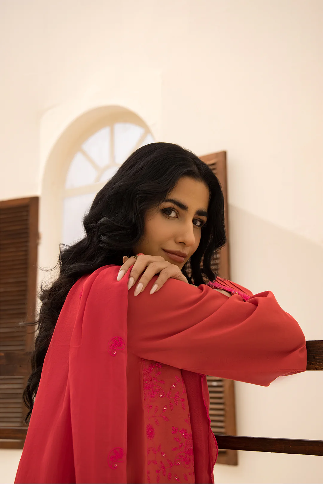 Embroidered Shirt Shalwar Dupatta - 0191 - Image 5