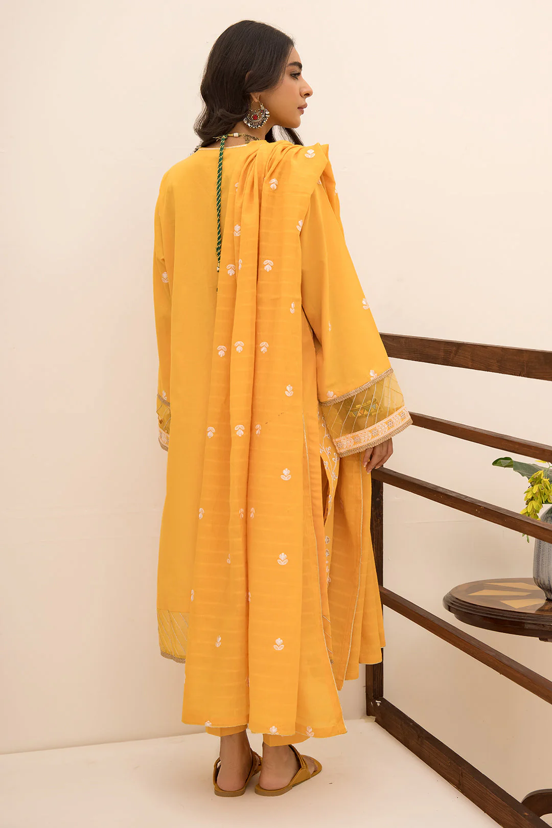 Embroidered Shirt Shalwar Dupatta - 0193 - Image 5