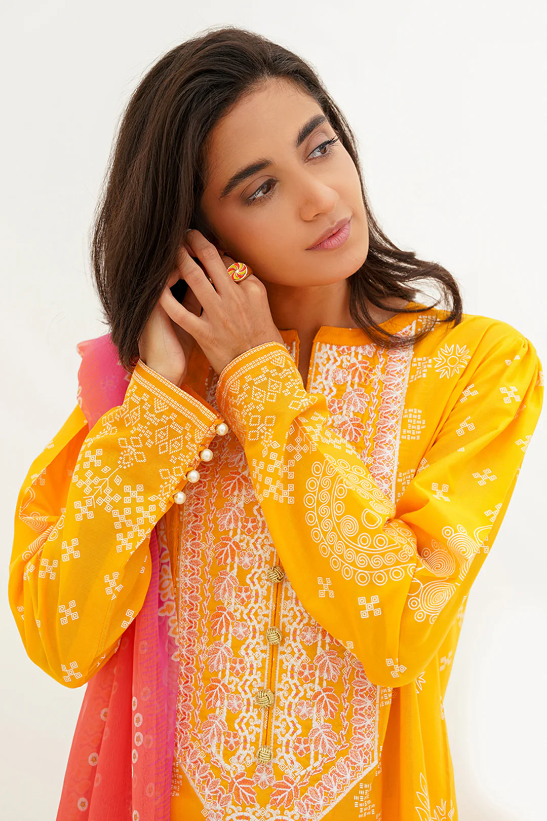 Embroidered Shirt Shalwar Dupatta - 0259