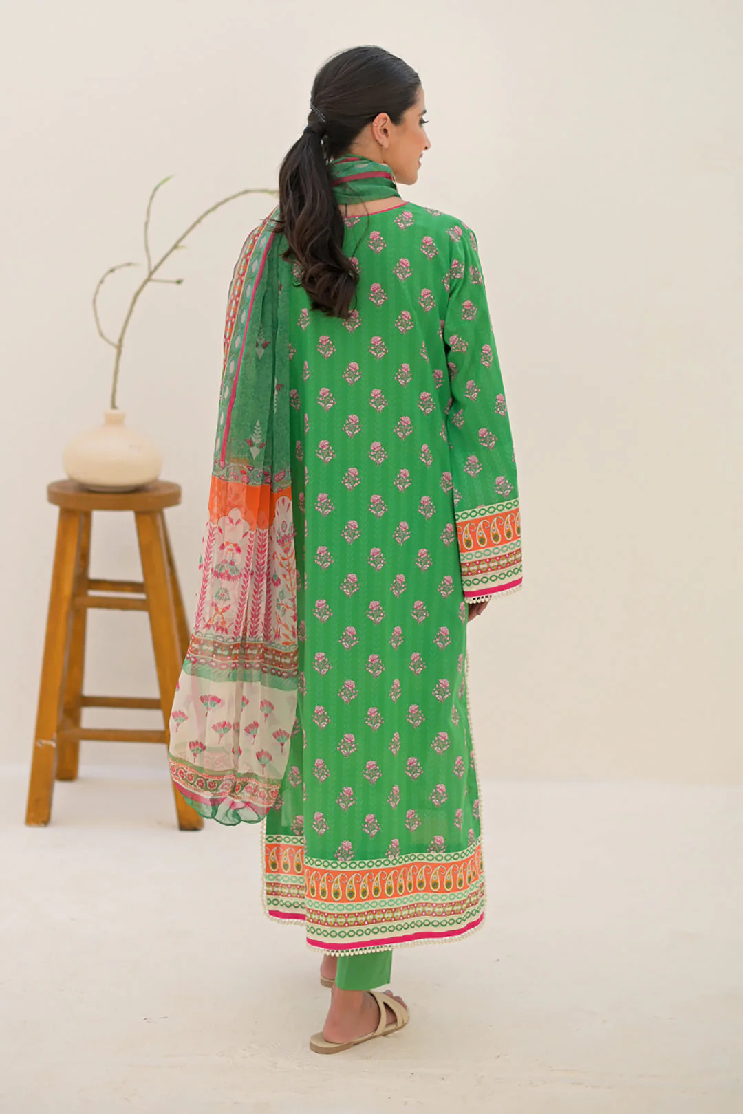 Embroidered Shirt Shalwar Dupatta - 0263 - Image 4