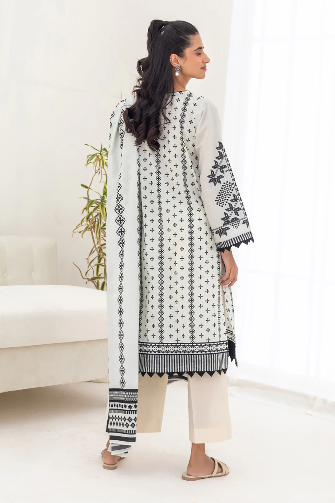 Embroidered Shirt Shalwar Dupatta - 0280 - Image 5