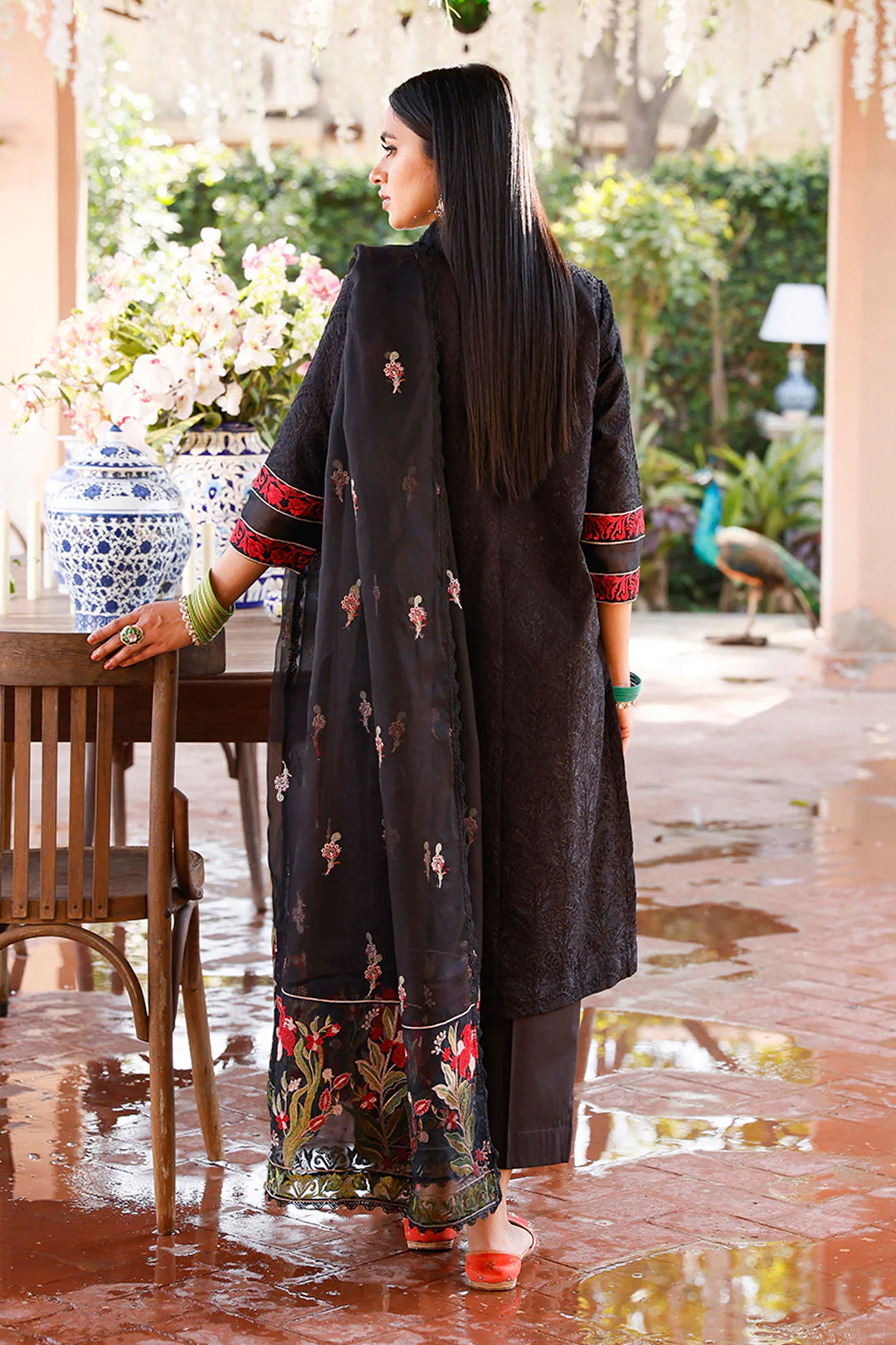 Embroidered Shirt Shalwar Dupatta - 0283 - Image 5