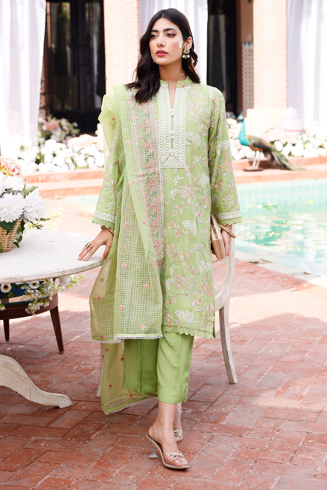Embroidered Shirt Shalwar Dupatta - 0290 - Image 2