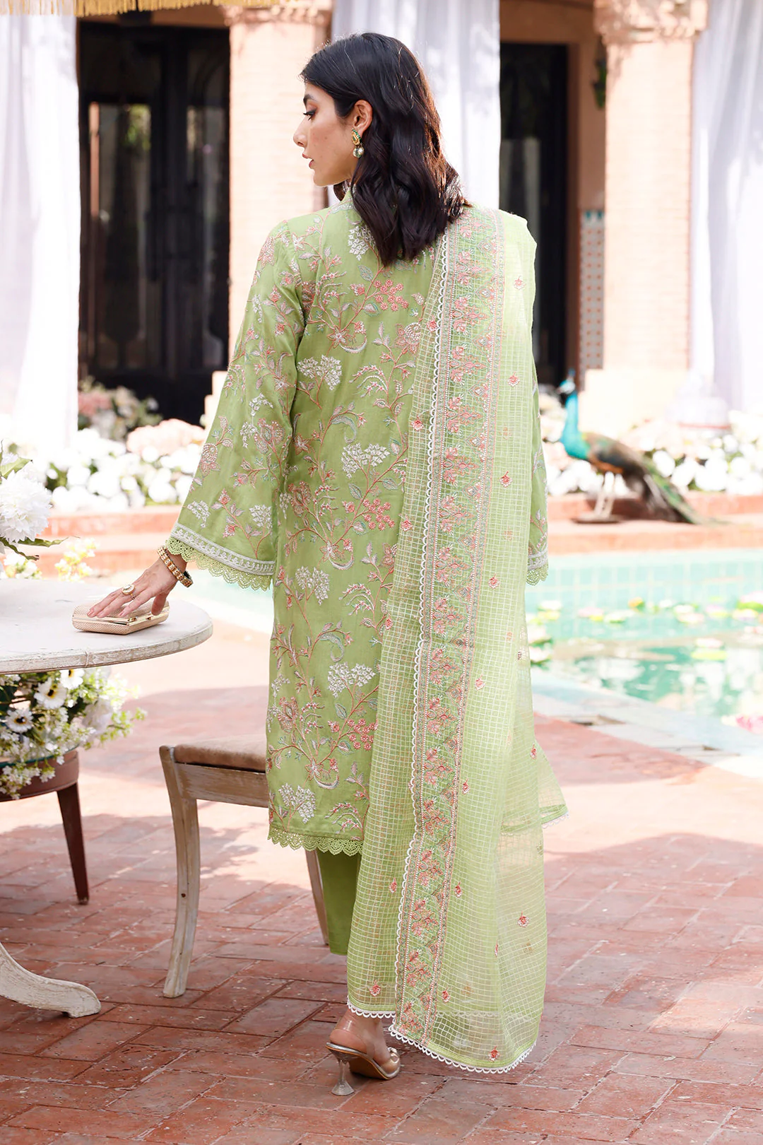Embroidered Shirt Shalwar Dupatta - 0290 - Image 5