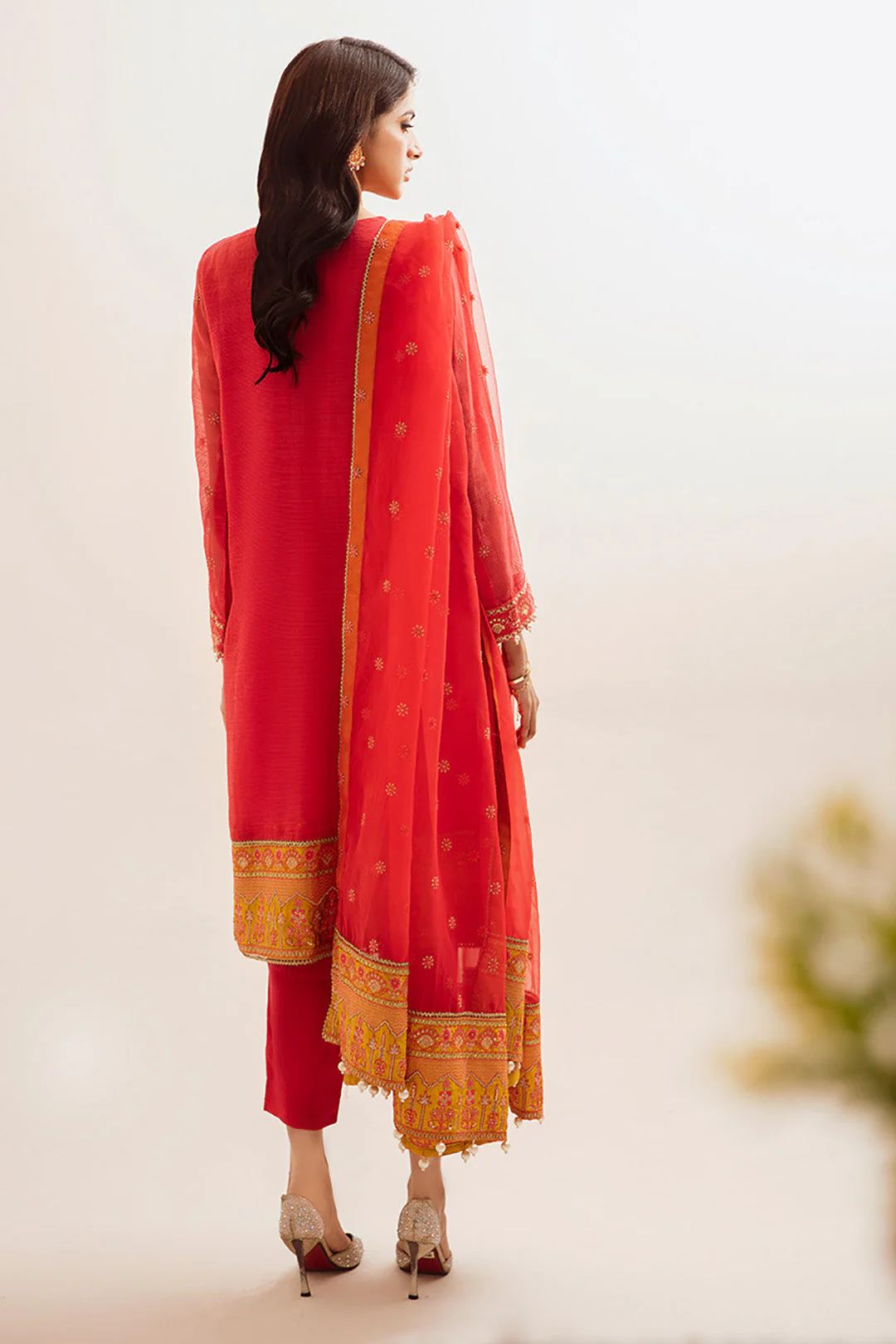 Embroidered Shirt Shalwar Dupatta - 0303 - Image 6