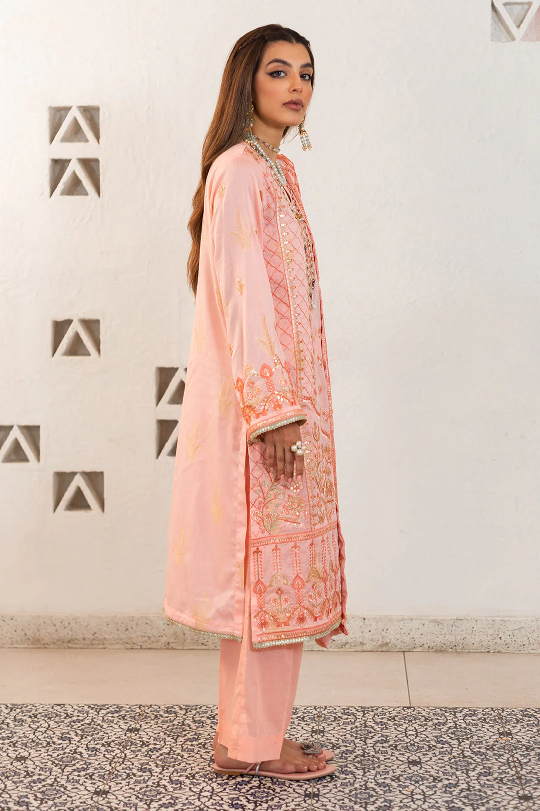 Embroidered Shirt Shalwar Dupatta - 0324 - Image 3