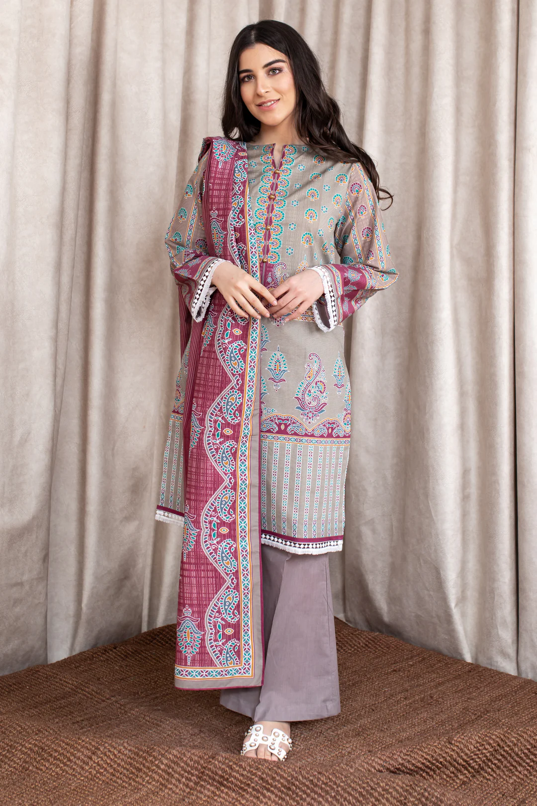Shirt Shalwar Dupatta - 0344 - Image 3