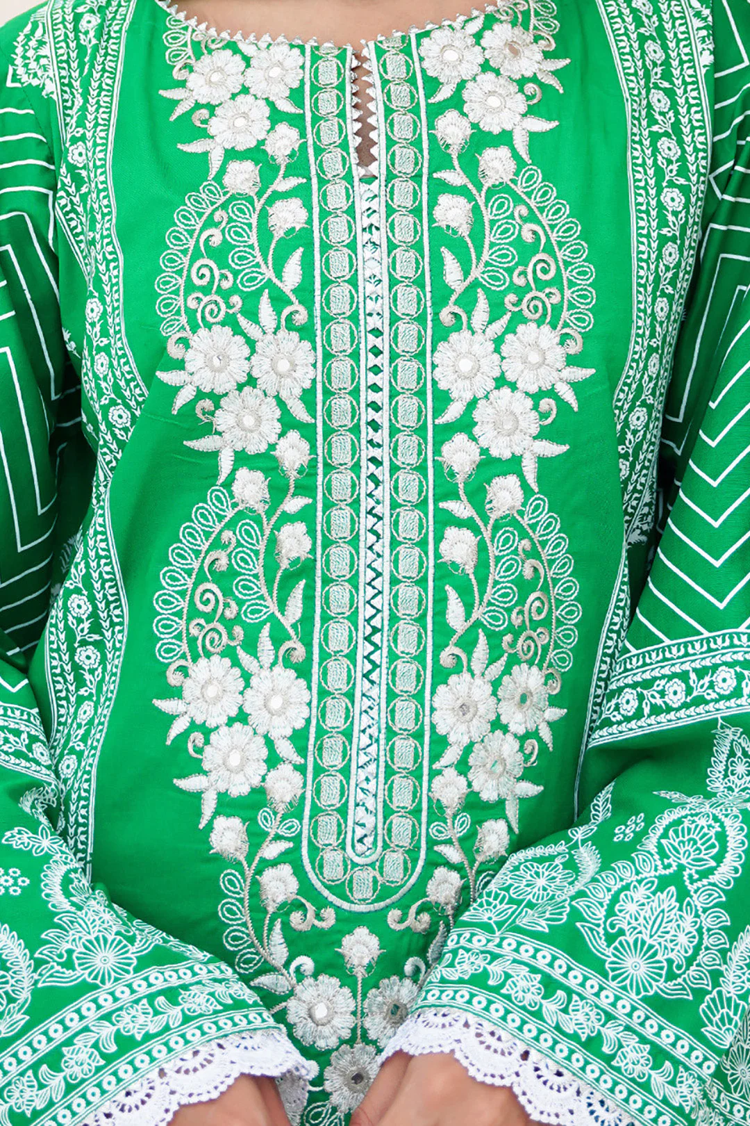 Embroidered Shirt Shalwar Dupatta - 0350 - Image 4