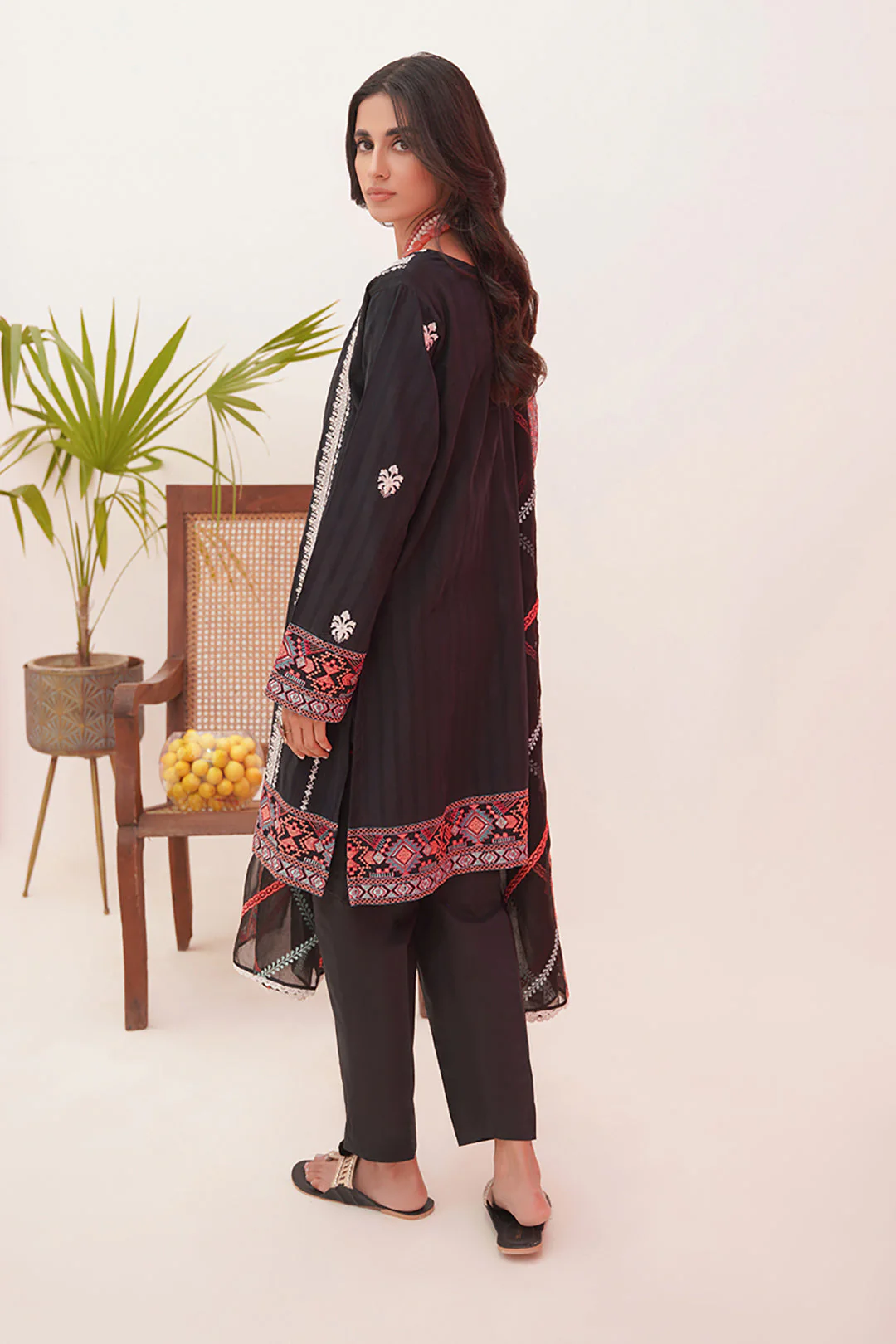Embroidered Shirt Shalwar Dupatta - 0360 - Image 6
