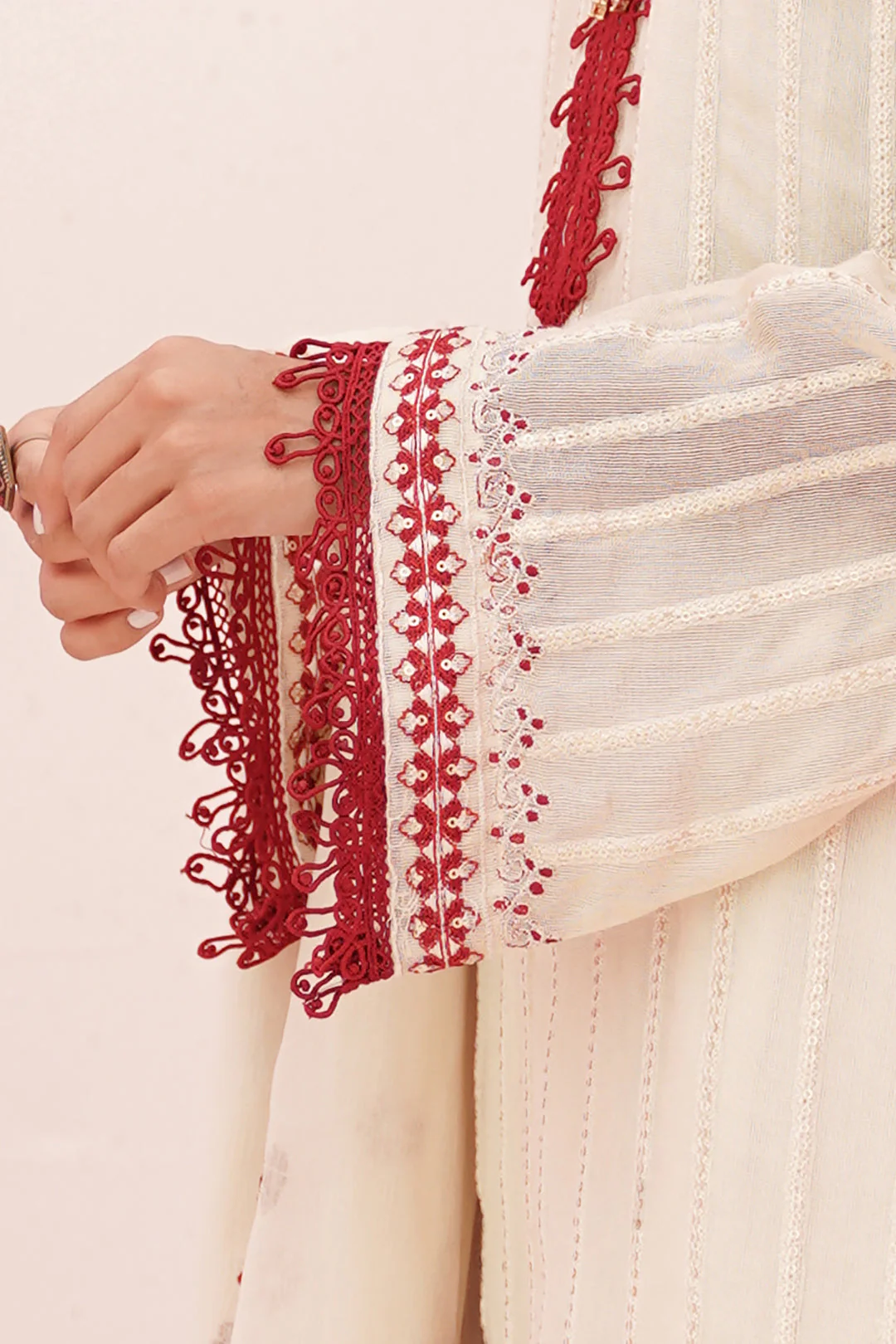 Embroidered Shirt Shalwar Dupatta - 0363 - Image 5