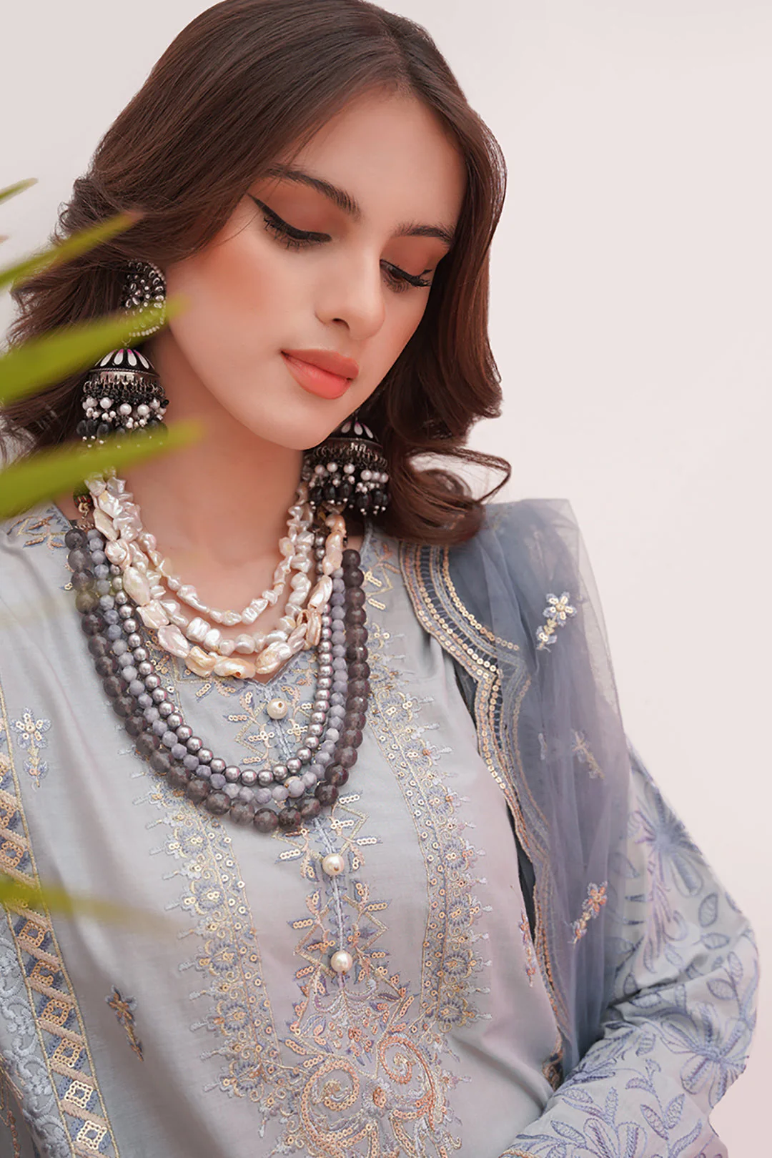 Embroidered Shirt Shalwar Dupatta - 0364 - Image 6