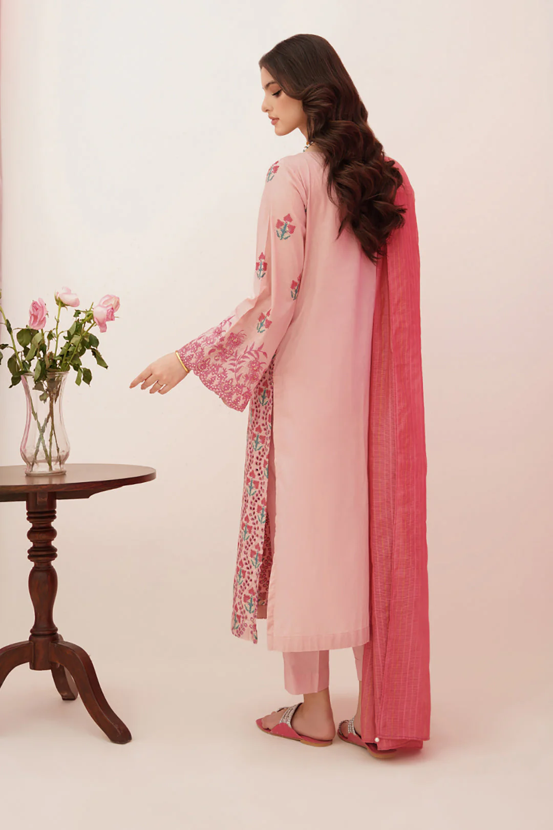 Embroidered Shirt Shalwar Dupatta - 0367 - Image 7