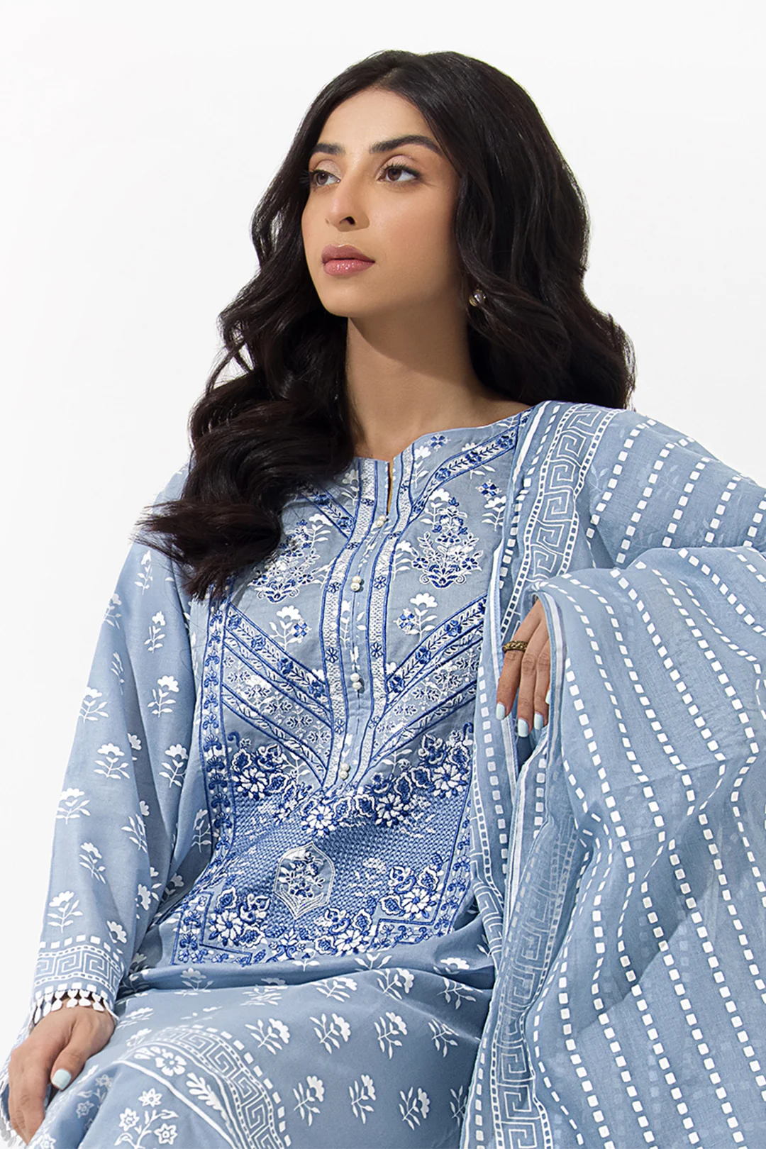 Embroidered Shirt Shalwar Dupatta - 0423