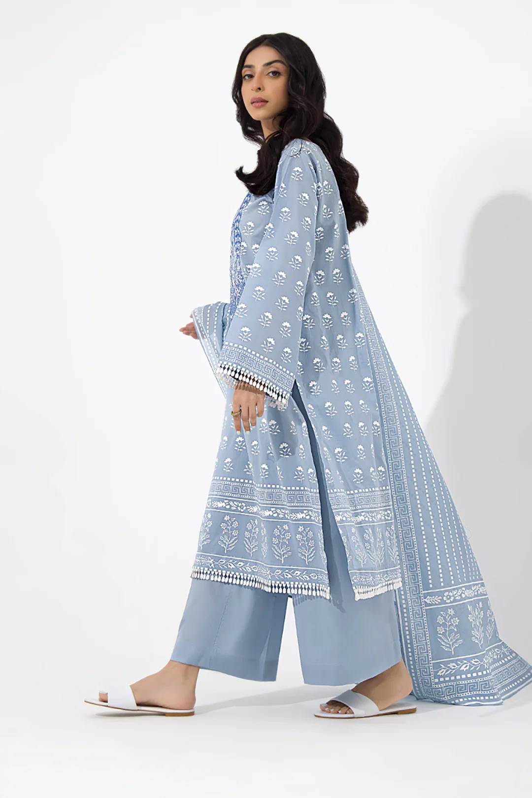 Embroidered Shirt Shalwar Dupatta - 0423 - Image 3