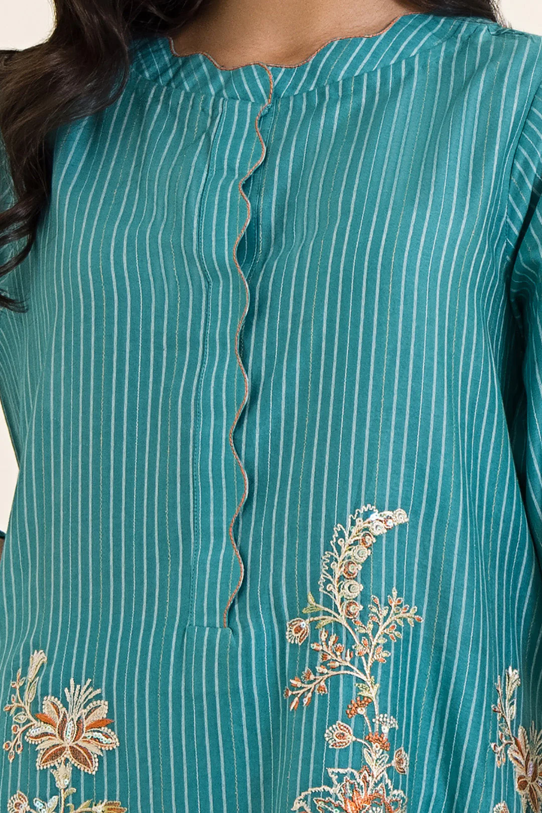 Embroidered Shirt Shalwar Dupatta - 0431 - Image 4