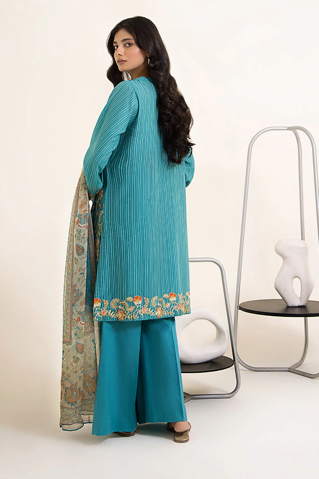 Embroidered Shirt Shalwar Dupatta - 0431 - Image 5