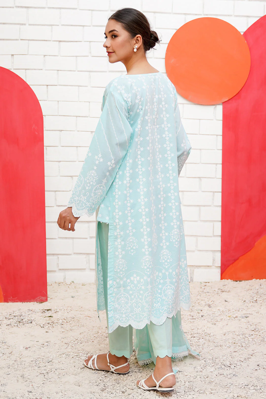 Embroidered Shirt Shalwar Dupatta - 0464 - Image 5