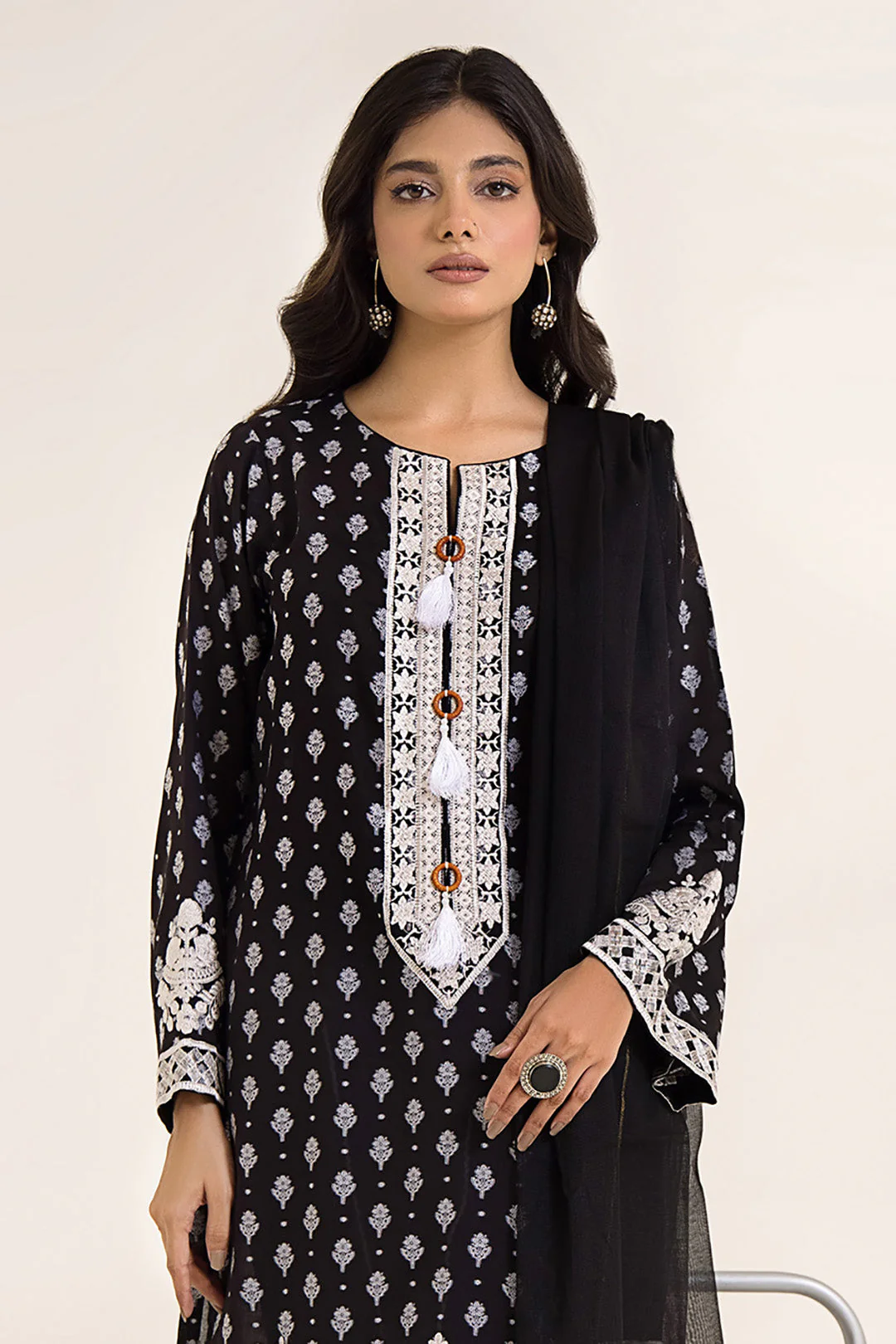 Embroidered Shirt Shalwar Dupatta - 0500 - Image 2