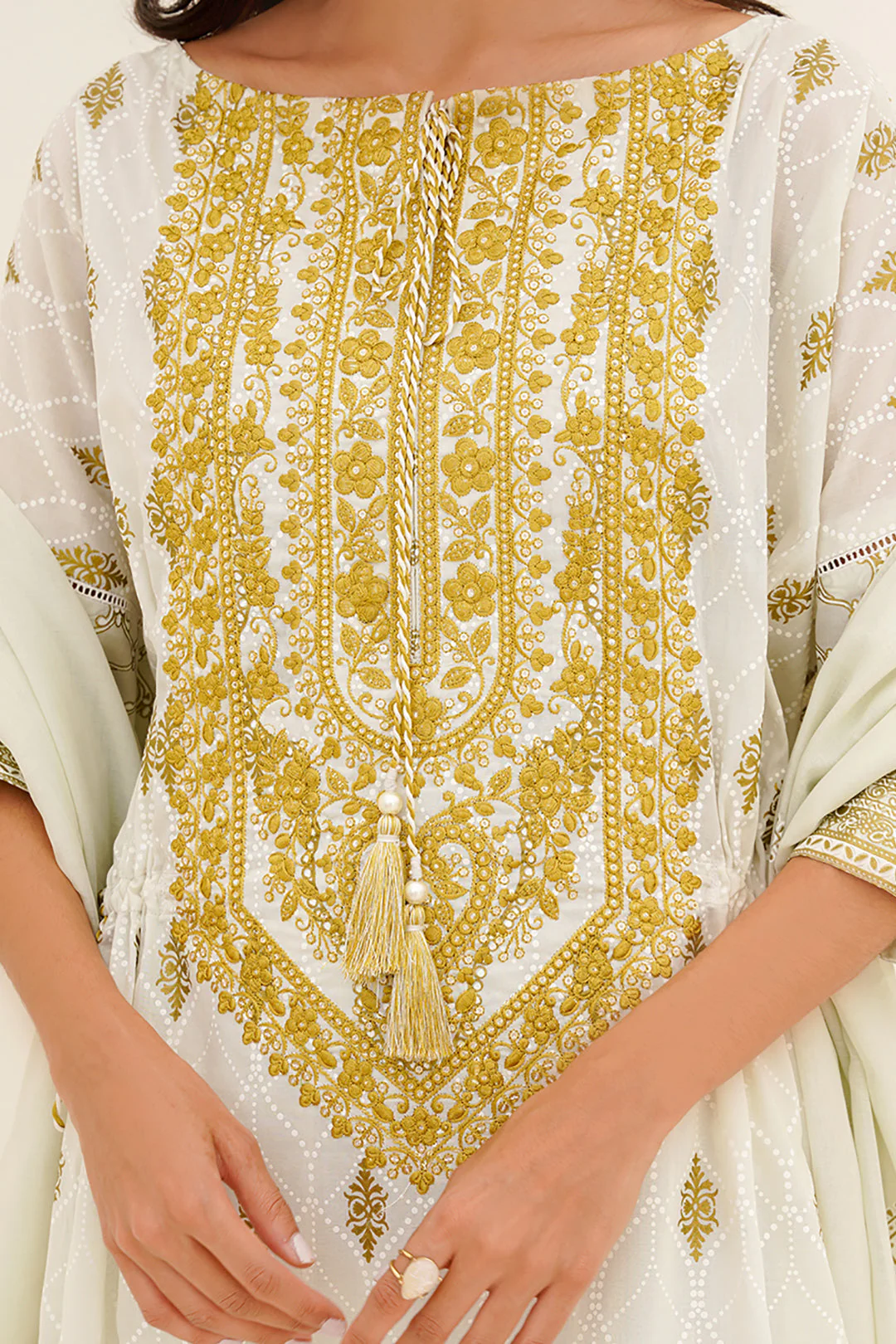 Embroidered Shirt Shalwar Dupatta - 0561 - Image 4