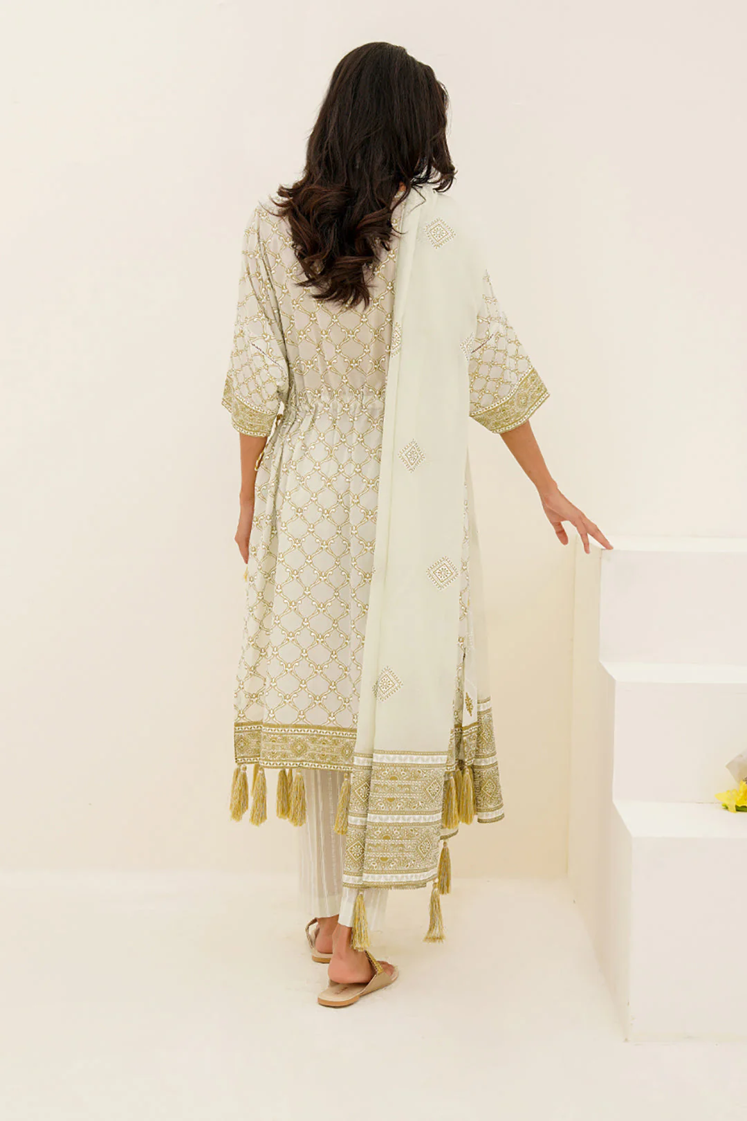 Embroidered Shirt Shalwar Dupatta - 0561 - Image 5