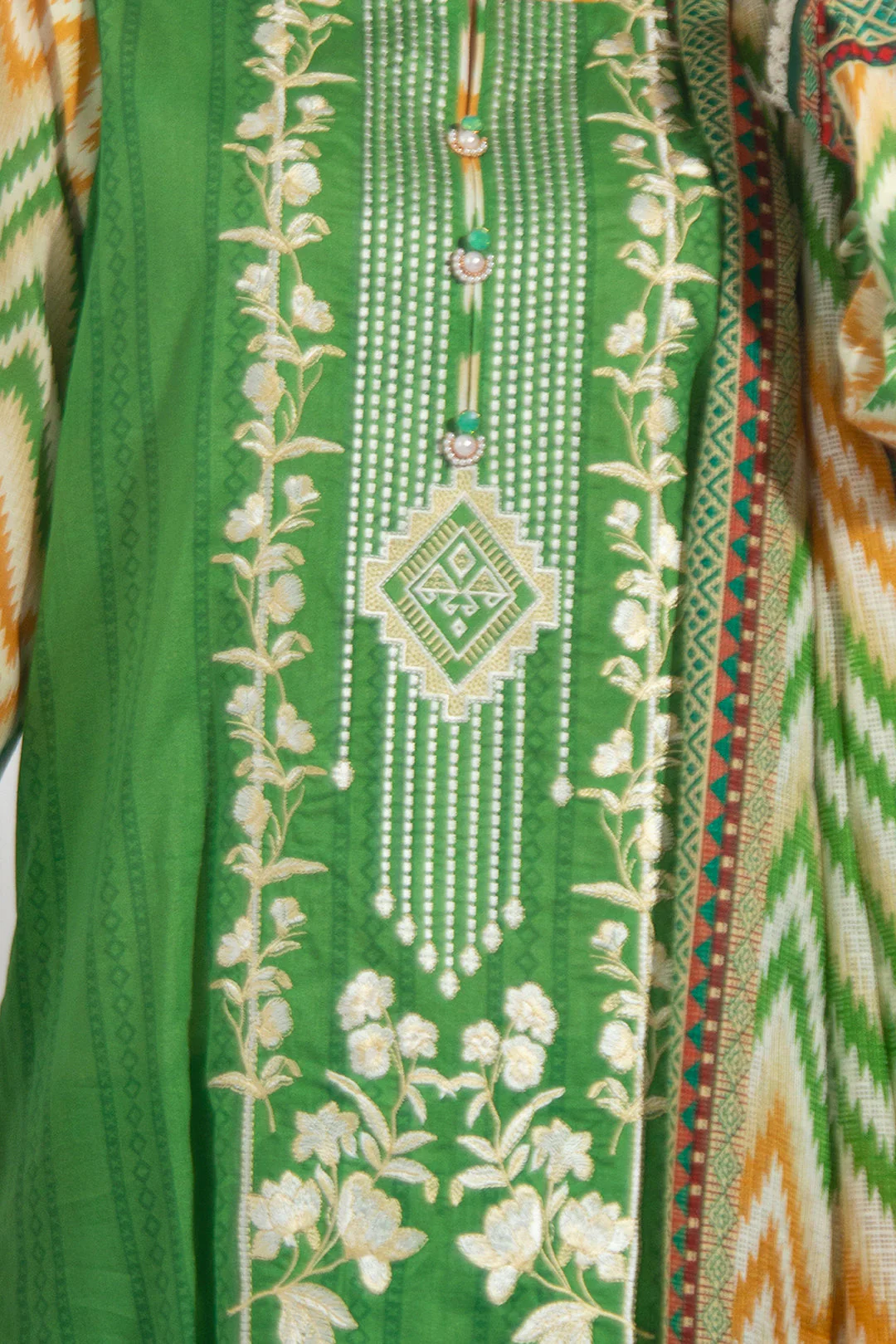 Embroidered Shirt Shalwar Dupatta - 0599 - Image 3