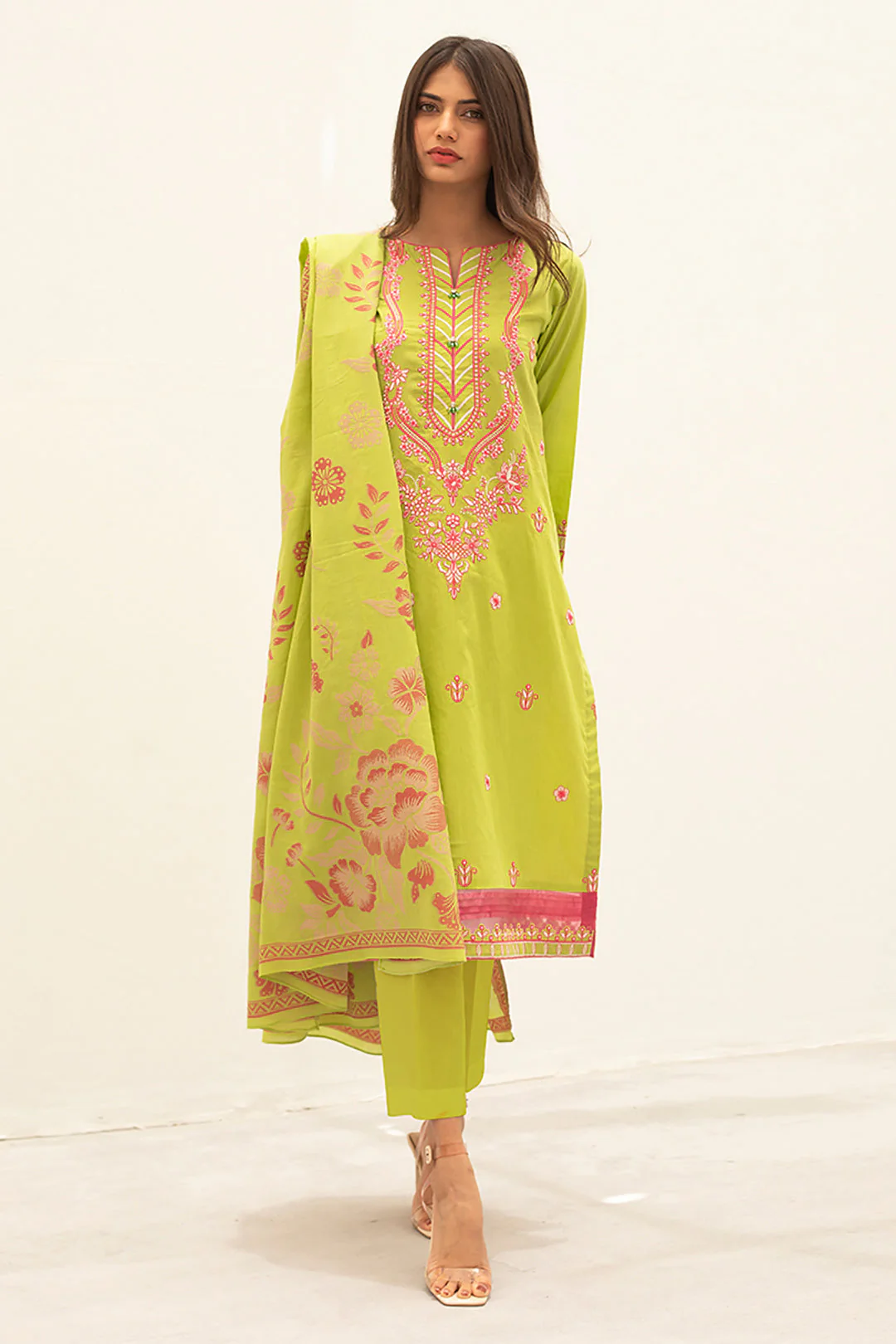 Embroidered Shirt Shalwar Dupatta - 0612 - Image 2