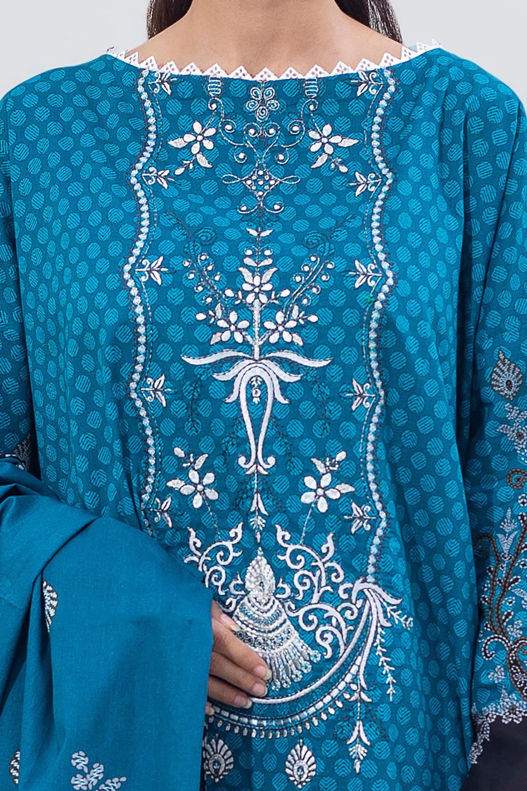 Embroidered Shirt Shalwar Dupatta - 0641 - Image 4