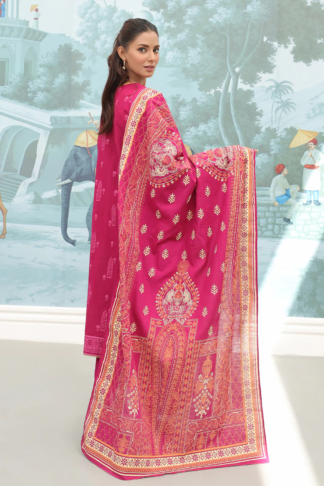 Embroidered Shirt Shalwar Dupatta - 0694 - Image 4
