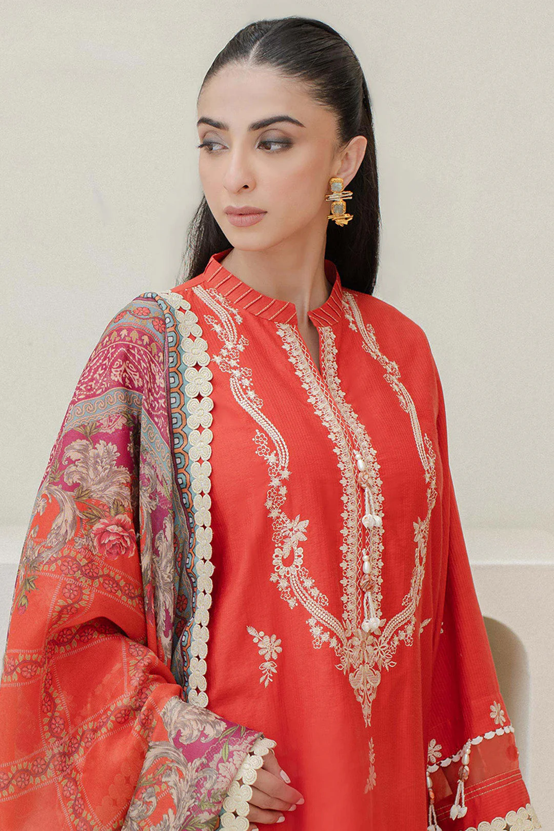 Embroidered Shirt Shalwar Dupatta - 0697