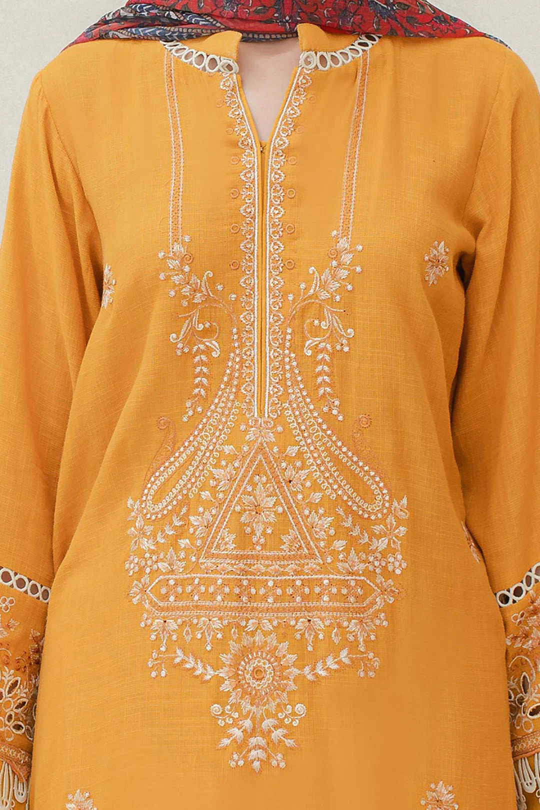 Embroidered Shirt Shalwar Dupatta - 0701 - Image 2