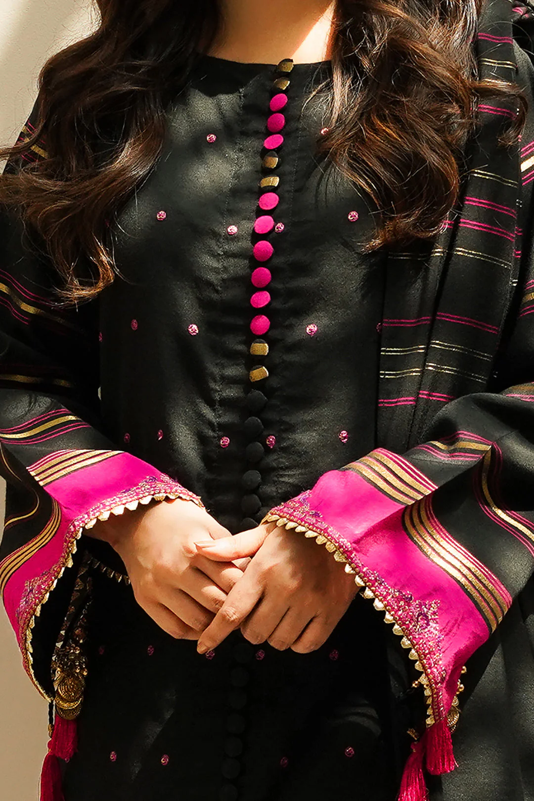 Embroidered Shirt Shalwar Dupatta - 0706 - Image 4