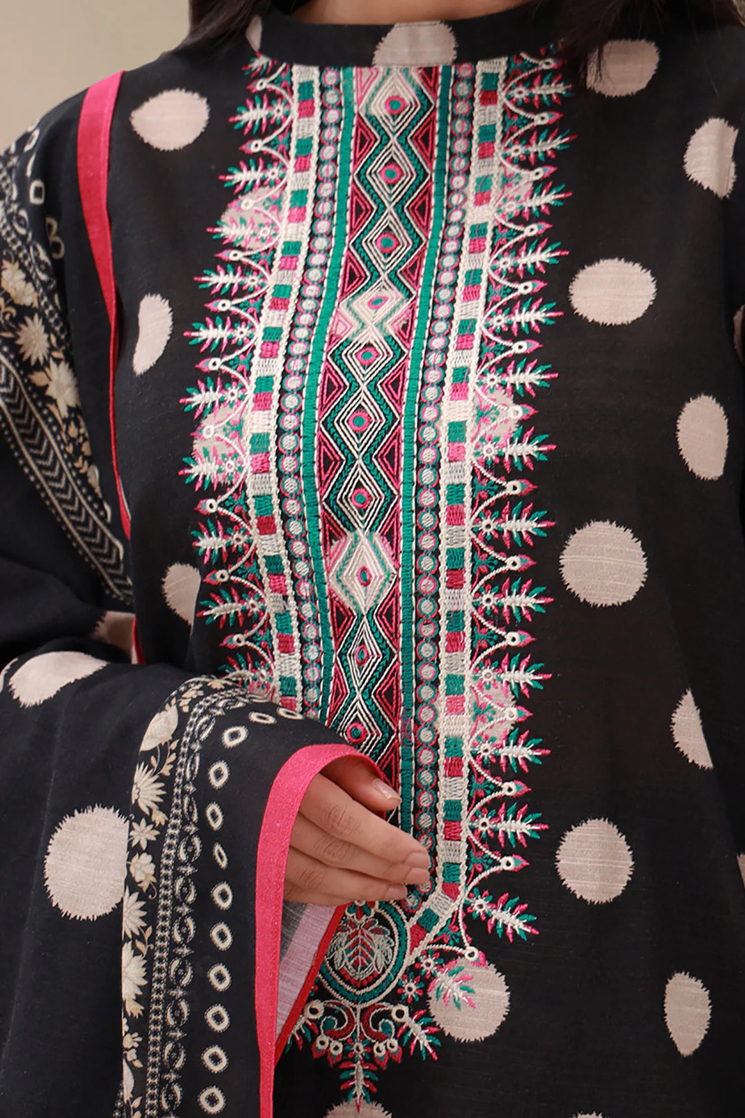 Embroidered Shirt Shalwar Dupatta - 0759 - Image 4