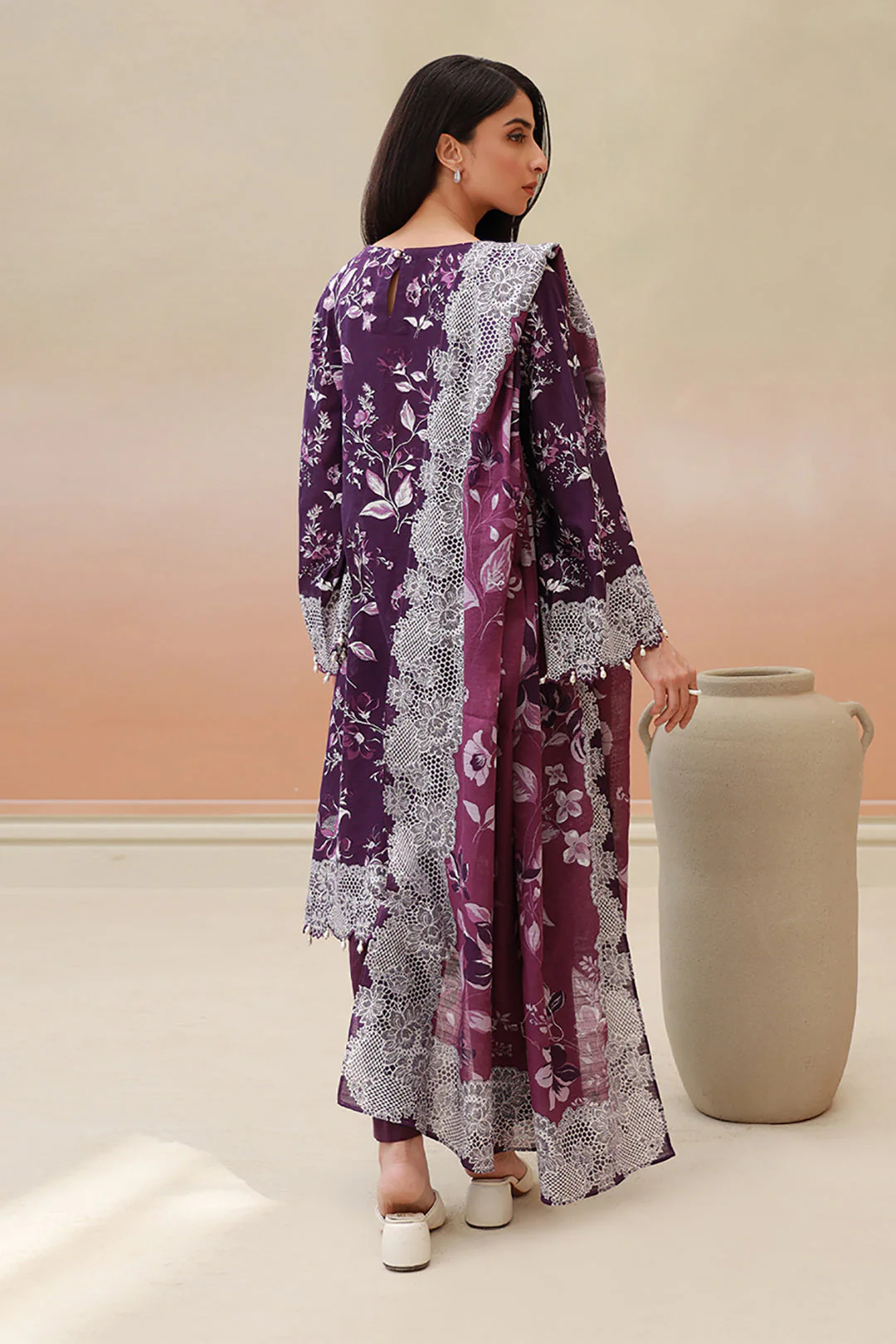 Embroidered Shirt Shalwar Dupatta - 0761 - Image 5