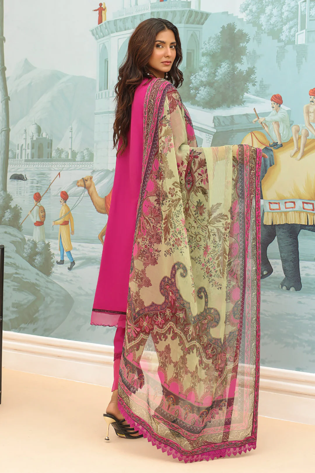 Embroidered Shirt Shalwar Dupatta - 0772 - Image 5